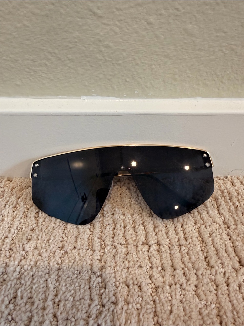Anthropologie Metal Shield Sunglasses